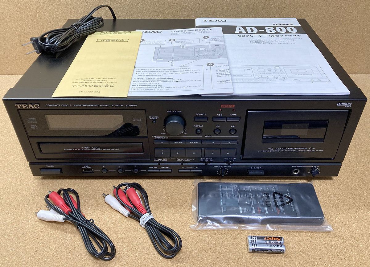 TEAC AD-800 CDプレーヤー/カセットデッキ 中古品_画像1