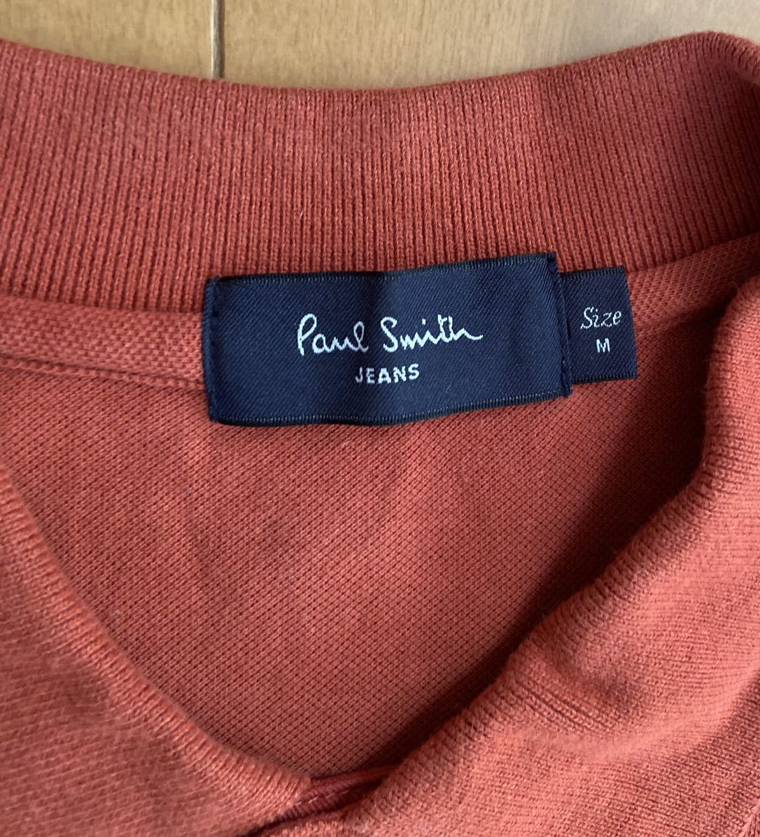 【送料無料】中古 PAUL SMITH ポール スミス ポロシャツ ゼブラ 橙色 サイズM_画像2