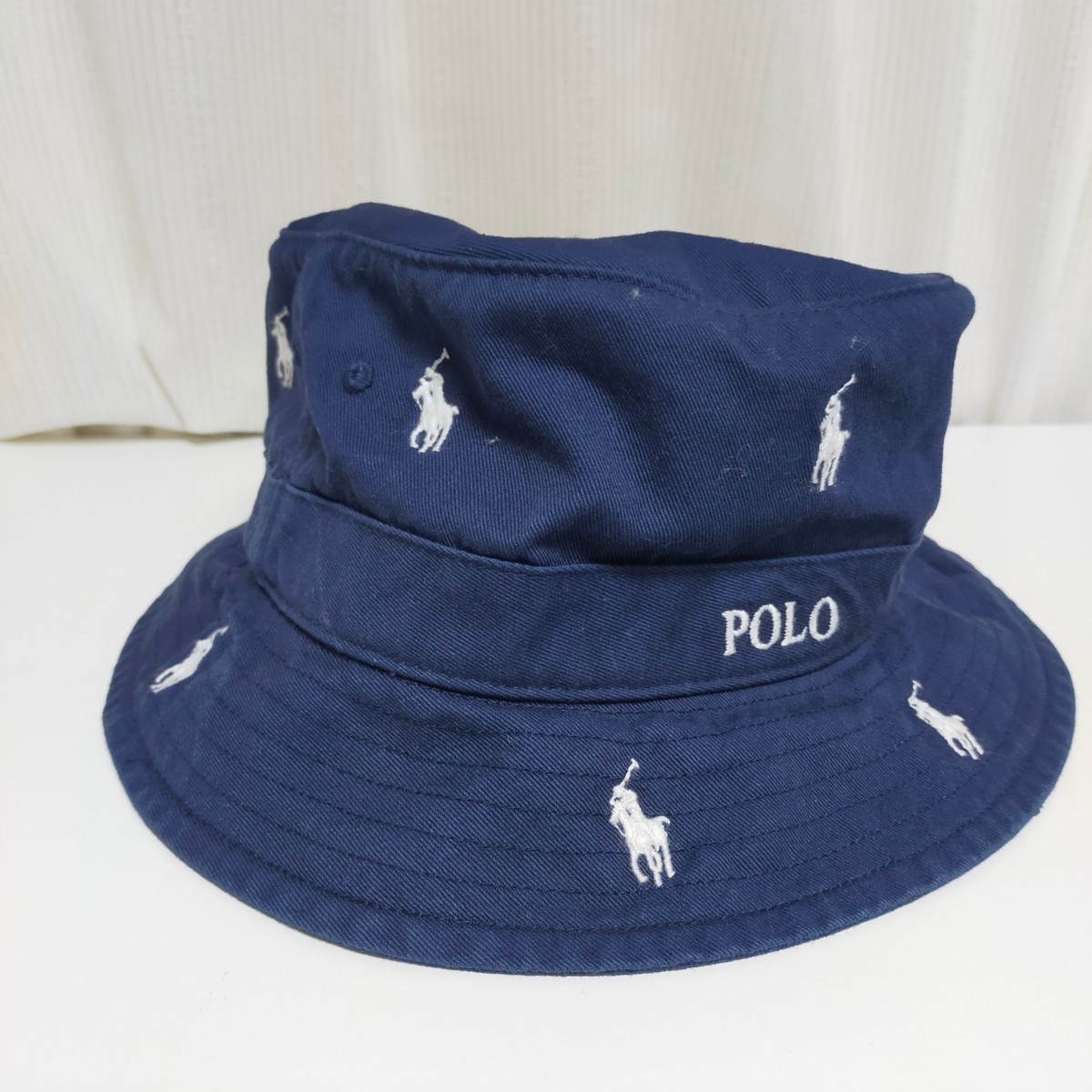 POLO Ralph Lauren ポロ ラルフローレン 総柄刺繍 バケット