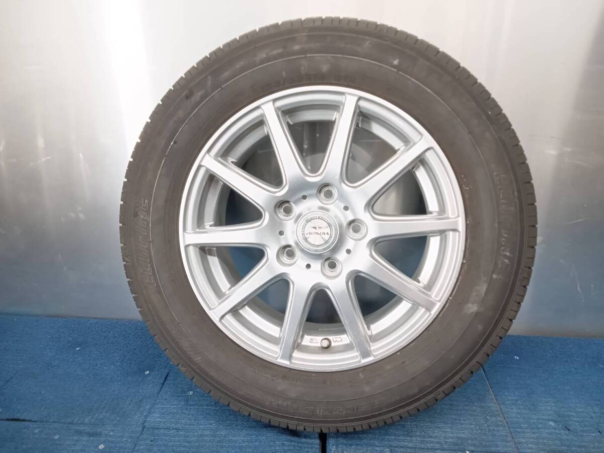 ★8.5-9分山★18.19年製★ ECOFINE 195/65R15　社外ホイール 15×6J +53 5H-114.3 4本セット ノア・ヴォクシー等　E274_画像5