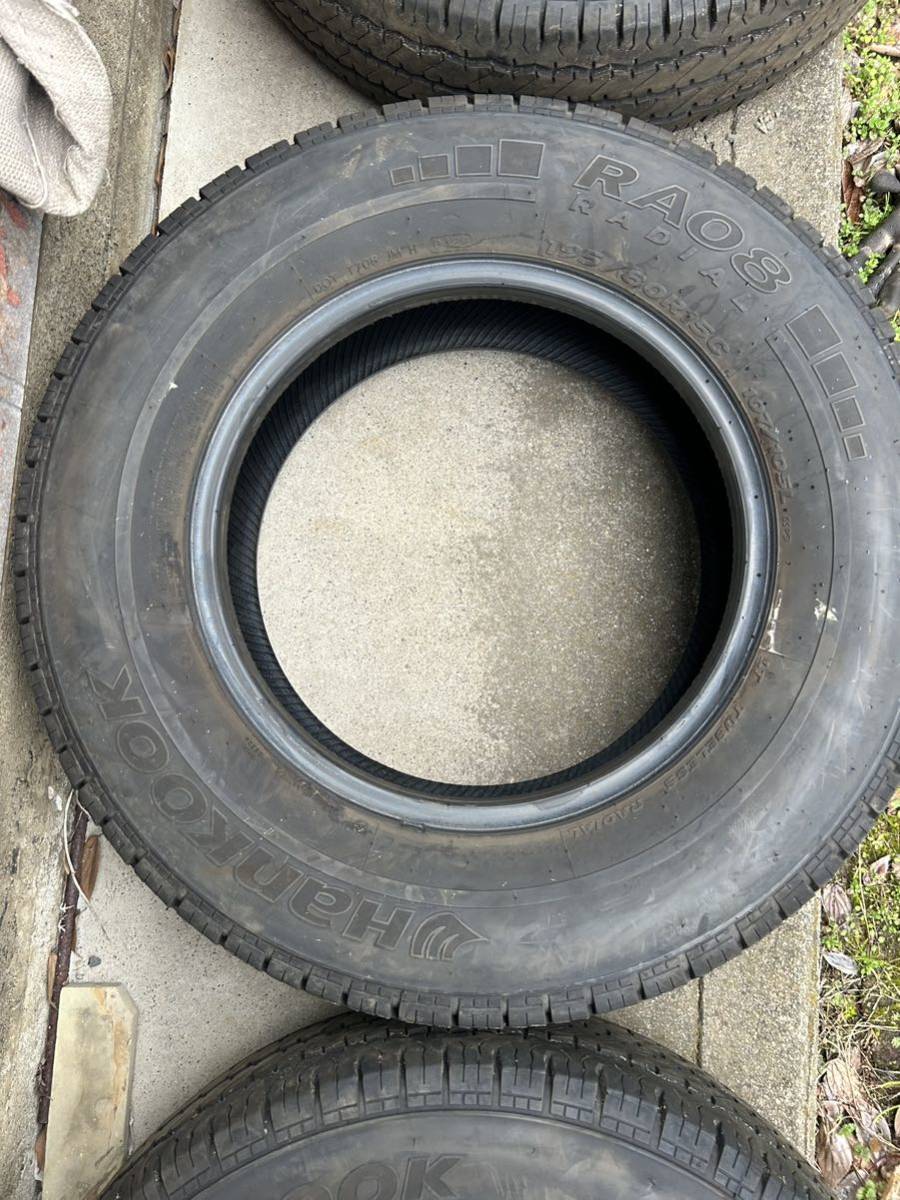 195/80R15 107/105LT 4本 2022年製 ハンコック RADIAL RA08 中古夏タイヤ ハイエース キャラバンなどに_画像7