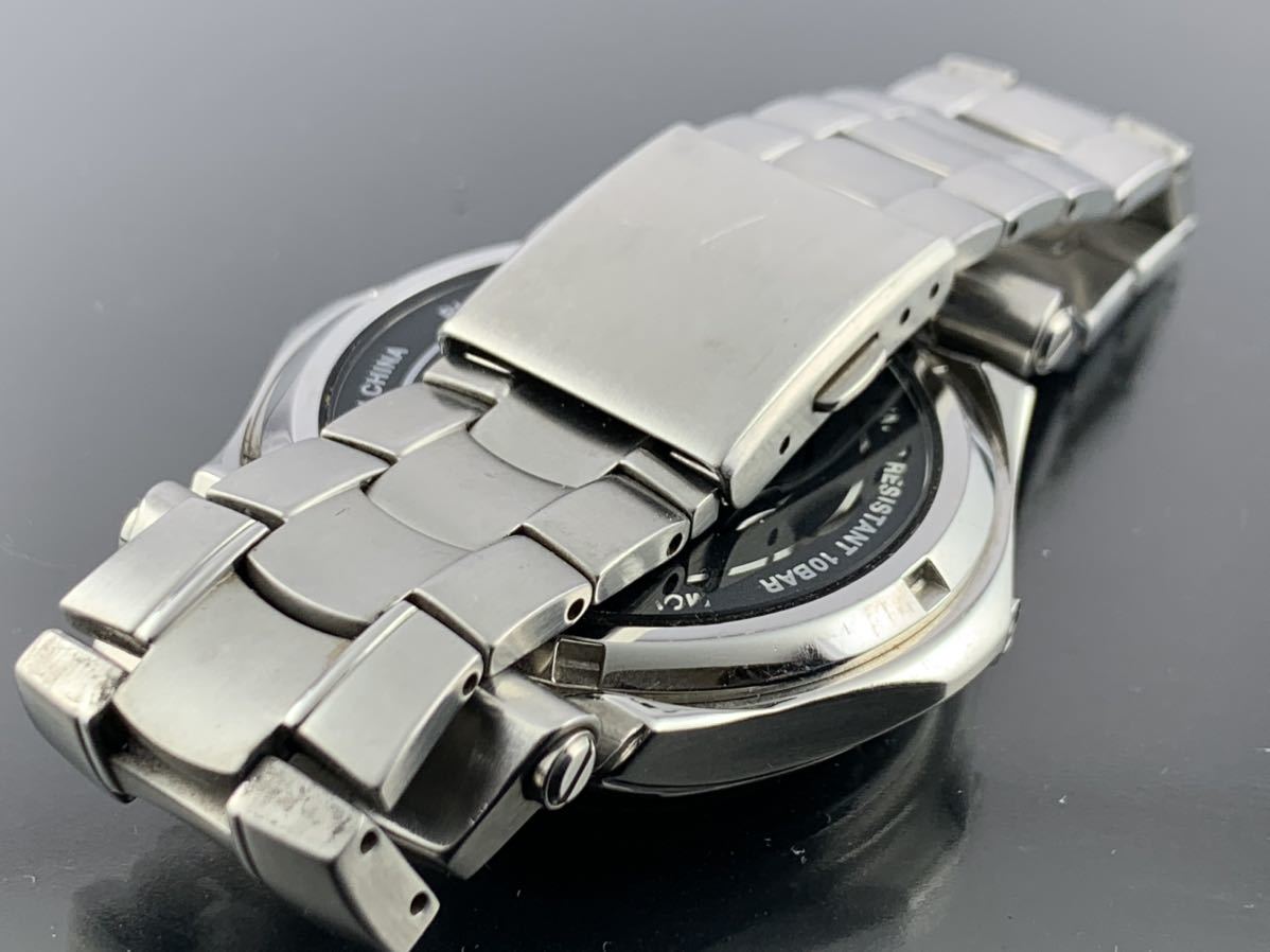 [A1271]1円～☆電波時計 メンズ腕時計 SEIKO セイコー ALBA ROOX 40kHz P104-0AA0 動作品_画像8