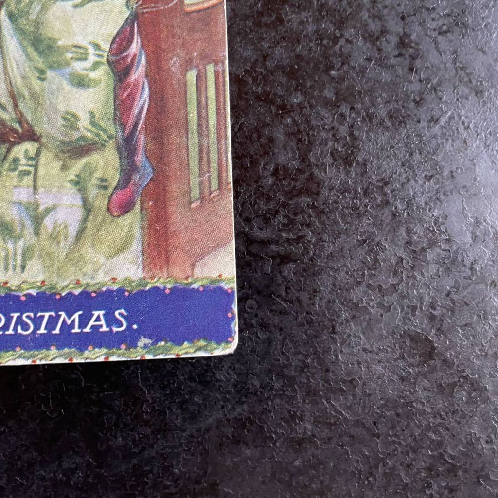 A.L.Bowley ★ アンティーク ポストカード　1908年消印　Raphael Tuck Oiletteシリーズ クリスマス　サンタクロース　子供　イギリス　_画像4