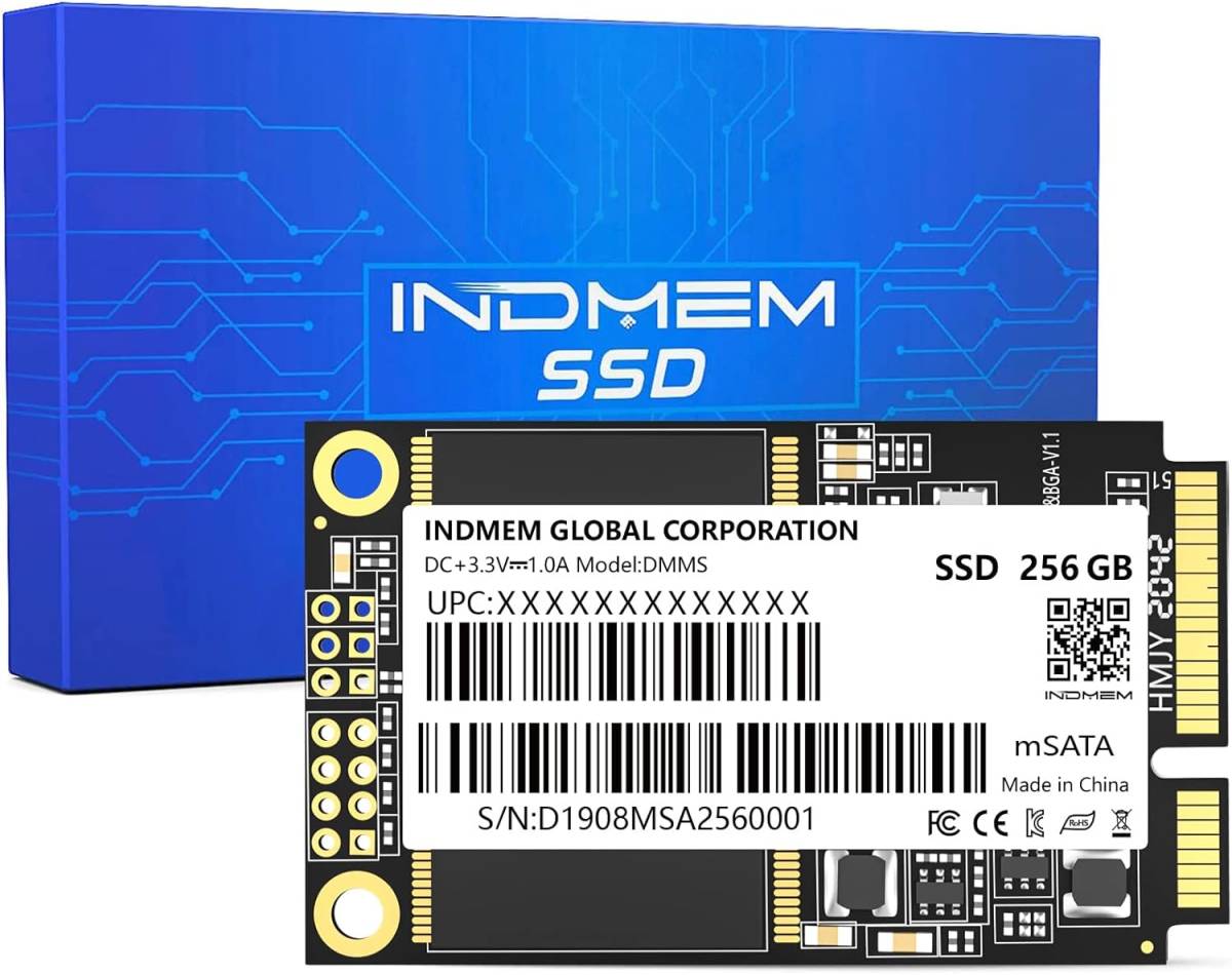 ◎INDMEM DMMS mSATA SSD 256GB　中古美品_画像1