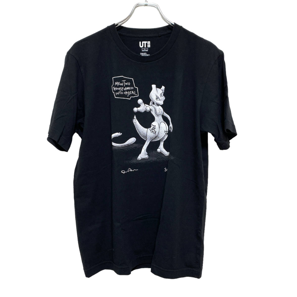 良品 UT × Daniel Arsham × Pokemon ユニクロ ダニエルアーシャム ポケモン コラボ Tシャツ L 黒 メンズ 送料185円 24-0129_画像1