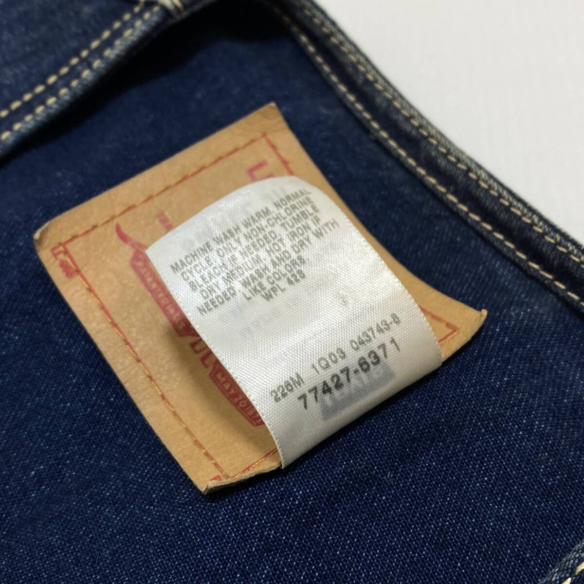 美品 Levi's リーバイス シンチバック デニム ベスト S ジュニア インディゴ キッズ 子供服 USA古着 24-0215_画像4