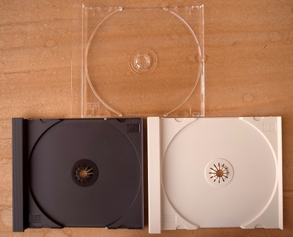 ワイドCDケース1～2枚 厚さ12mm トレイ色はクリア、黒、白_画像3
