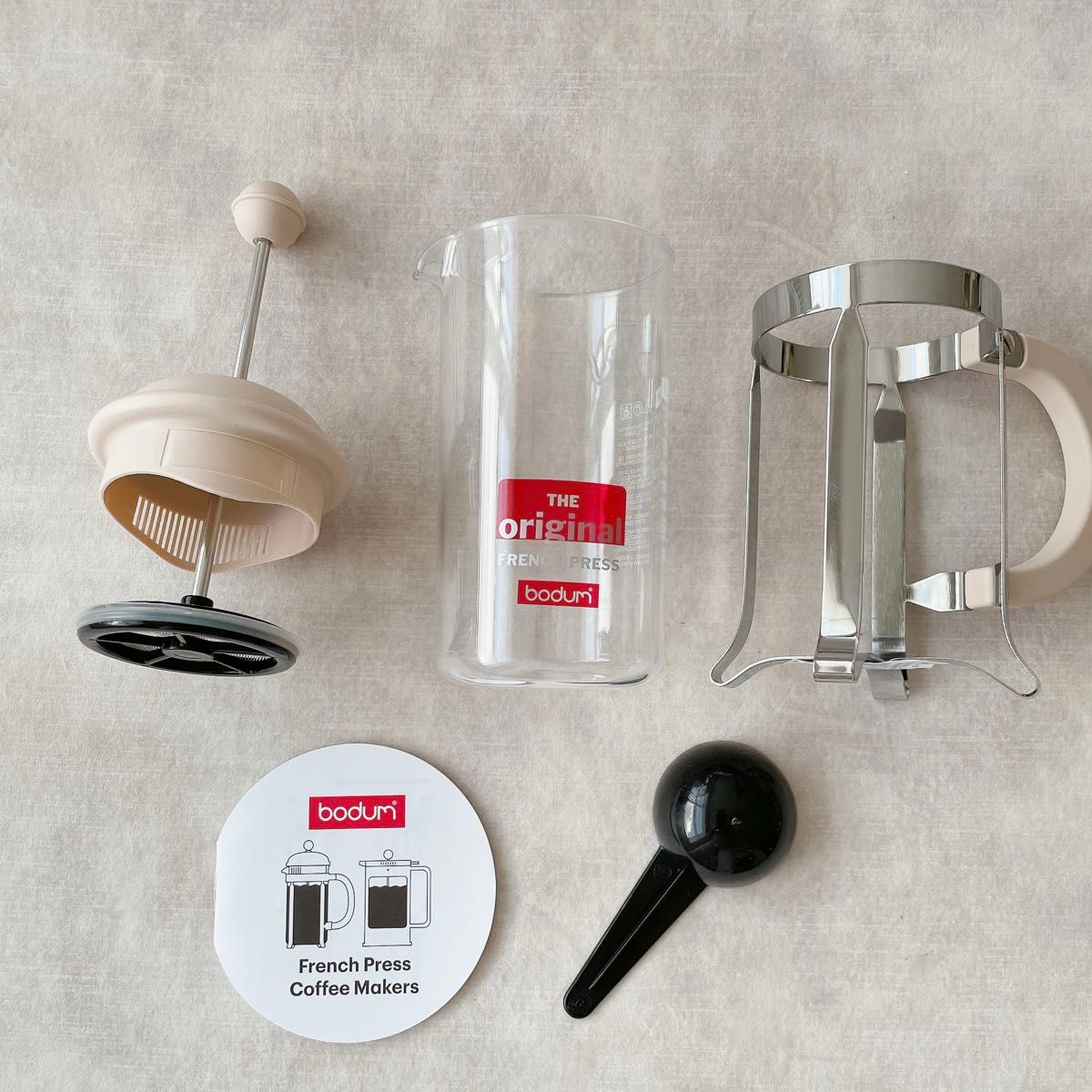 bodum【日本未販売】フレンチプレスコーヒーメーカー　ベージュ　3 cup