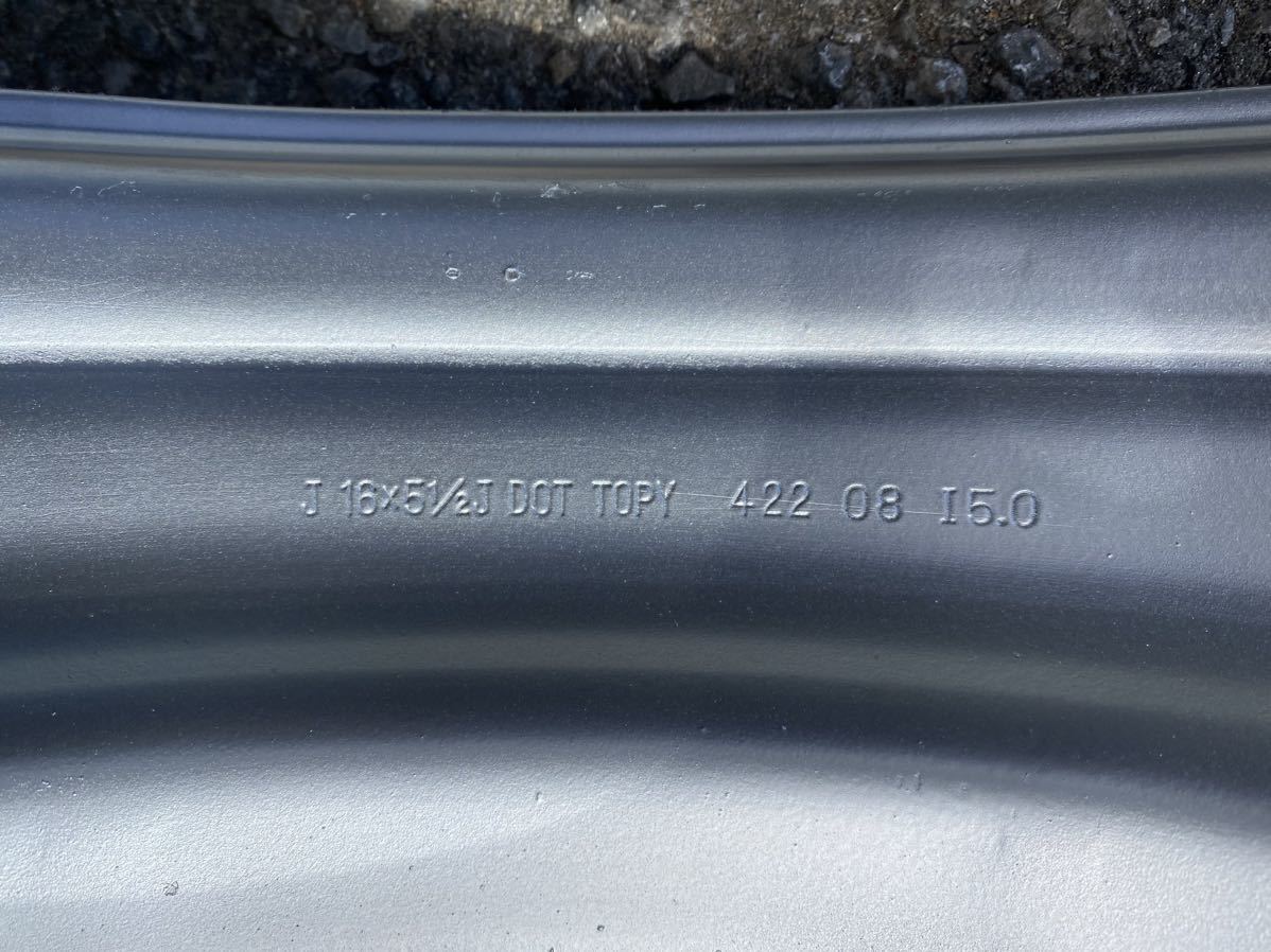 (送料無料2)いすゞ・エルフ TOPY TK 16×5.5J 116.5-8TC 5穴 両面再塗装 2本 在庫多数の画像5