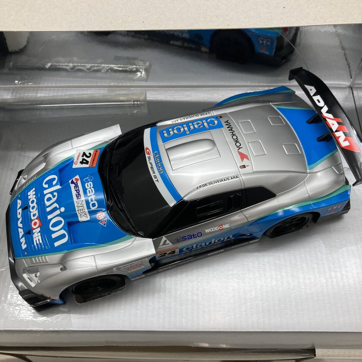 【1円～】ラジコンカー ウッドワン アドバン クラリオン GT-R SUPER GT 2008 車 おもちゃ【中古品】_画像2