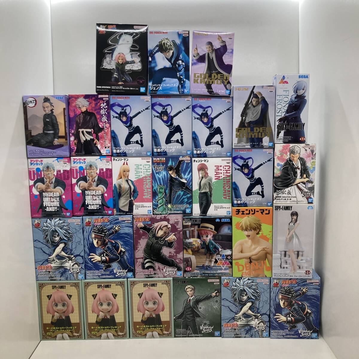 【1円～】少年漫画系 プライズフィギュア まとめ売り ナルト ワンパンマン アンデラ スパイファミリー 鬼滅 ゴールデンカムイ【中古品】_画像1