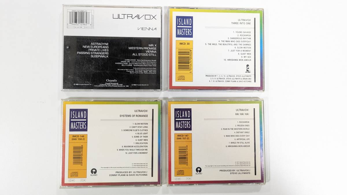 ウルトラヴォックス / ULTRAVOX / VIENNA / HA! HA! HA! / Systems of Romance / Three Into One【CD4枚セット】_画像2