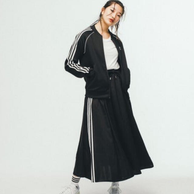 adidas Originals アディダス オリジナルス W LONG SATIN SKIRT ロングサテンスカート ブラック size Mの画像2