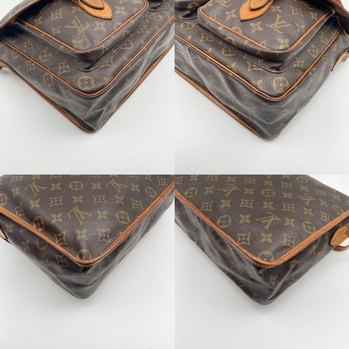 1円【美品】LOUIS VUITTON ルイヴィトン ショルダーバッグ メッセンジャー サックバサス ジャポン モノグラム PVC ヌメ革 ブラウン メンズ_画像8