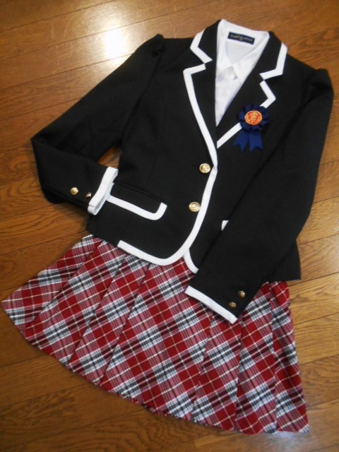 hiromichi nakano・ヒロミチナカノ☆キッズ:160cm☆パフ袖ジャケットがキュートなセレモニースーツ 良品 卒業式/入学式に♪_画像1