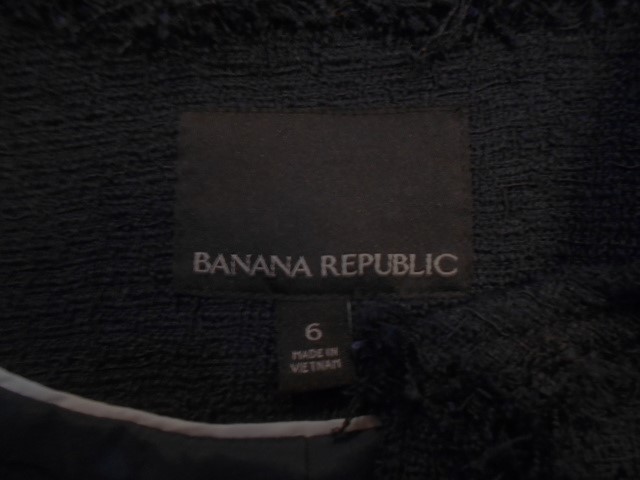 BANANA REPUBLIC・バナナリパブリック☆フリンジトリム♪ノーカラーツイード地ジャケット 6 良品 卒業式/入学式/セレモニーに♪_画像7