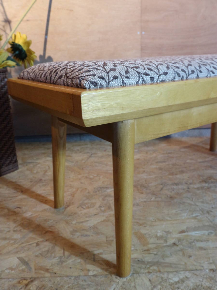 [maruni Marni деревообработка ] обеденный bench стул длина стул натуральный дерево Северная Европа стиль б/у хороший товар Miyagi префектура сэндай город осмотр ) глубокий . прямой человек современный 