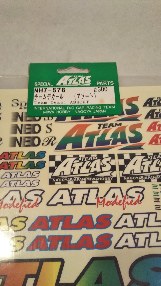 《当時物 未使用》［チーム アトラス ステッカー デカール 3点まとめて］RCラジコン / TEAM ATLAS SPECIAL PARTS_画像2