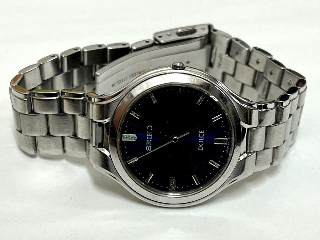 ☆SEIKO/セイコー ドルチェ 青文字盤 8J41-0A10 メンズ腕時計《電池交換済/中古品》☆ _画像4