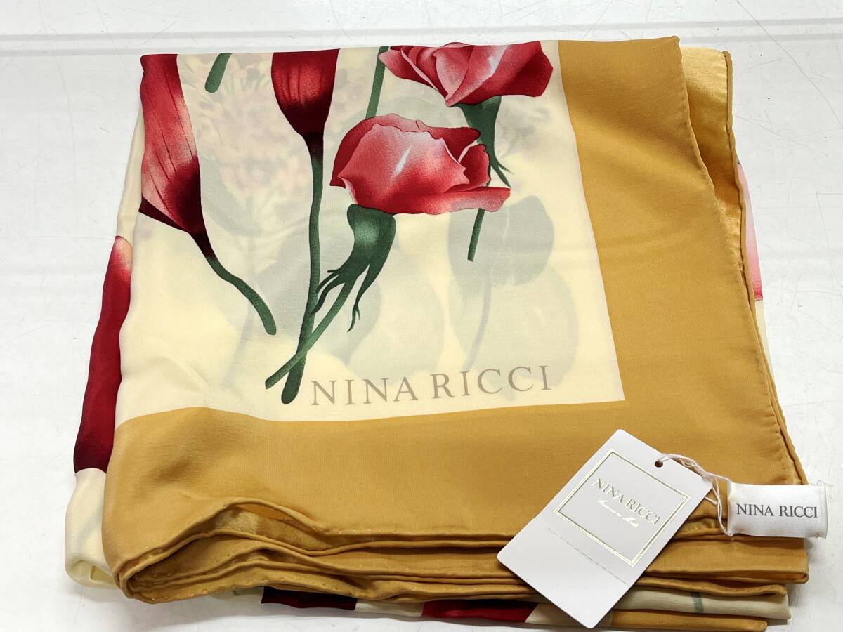 ☆【未使用】NINA RICCI/ニナリッチ 花柄 スカーフ《保管品》☆ _画像1