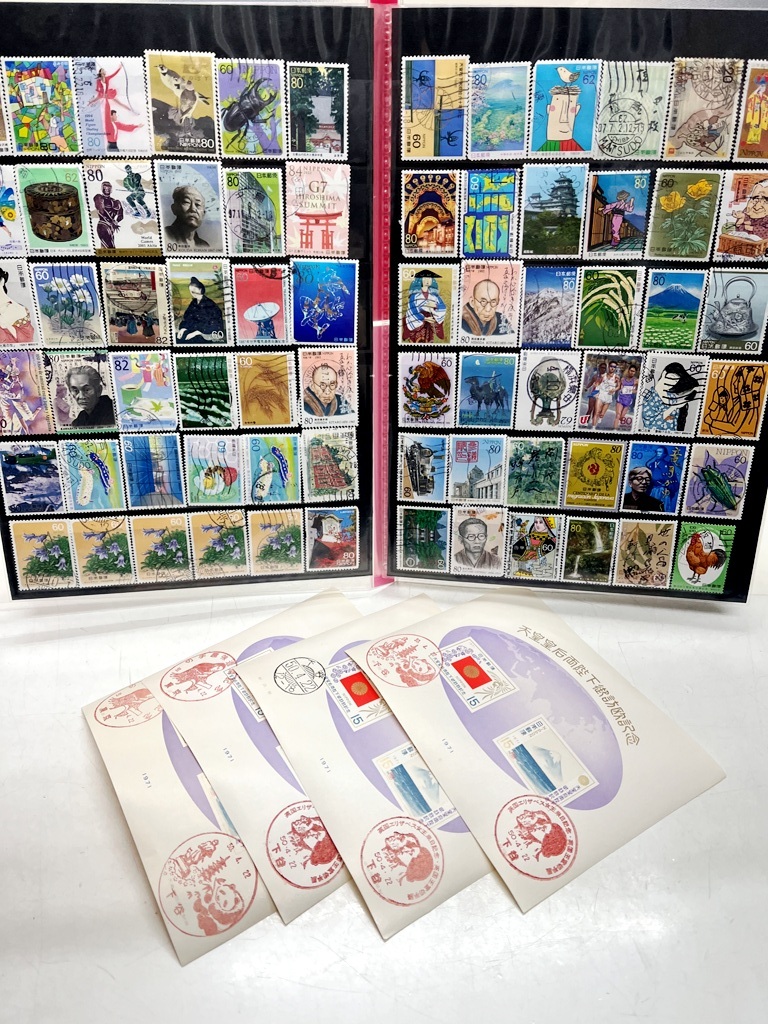 ☆日本切手 普通・記念切手 いろいろまとめてバラ約4200枚 シート（小型含む）12枚《使用済》☆ _画像8