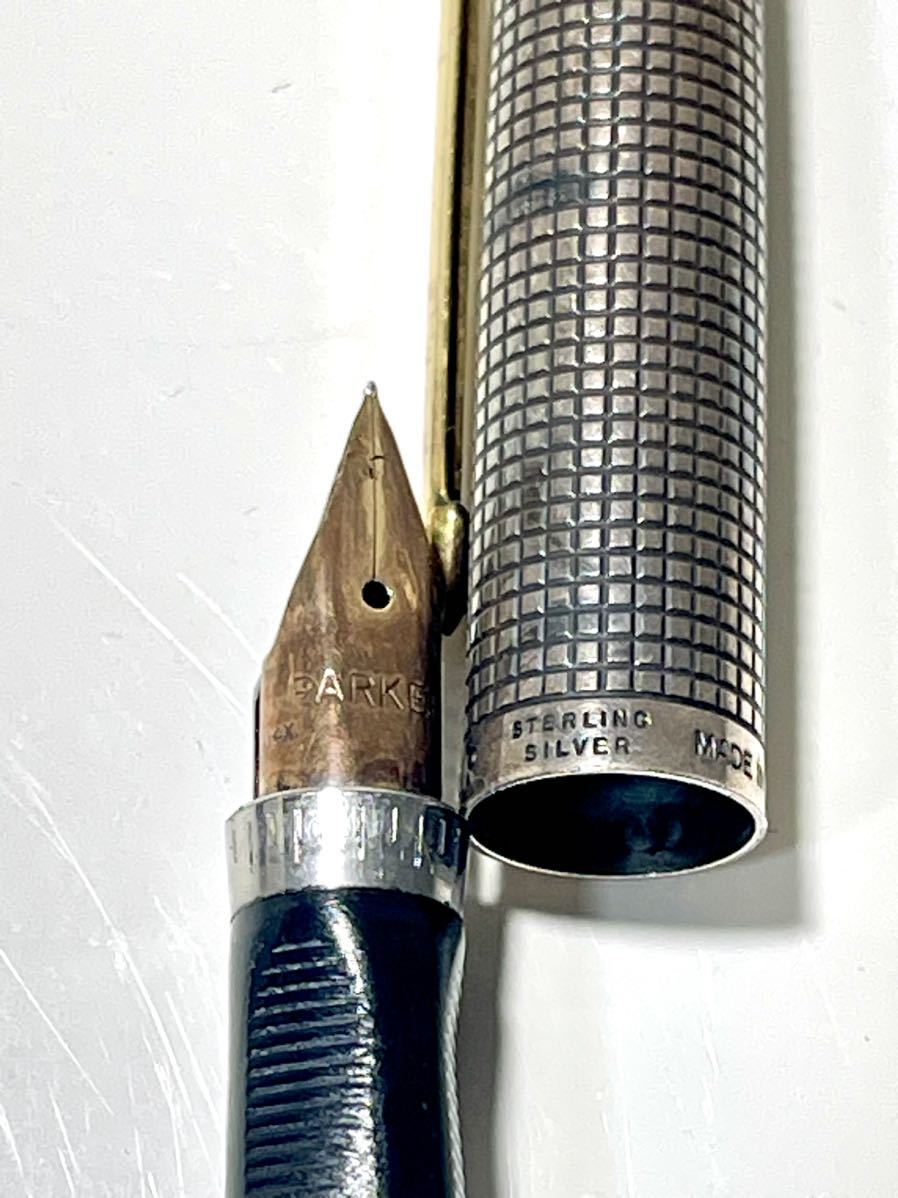 万年筆 PARKER スターリングシルバー STERLING パーカー SILVER ペン先 14金　SV925_画像3