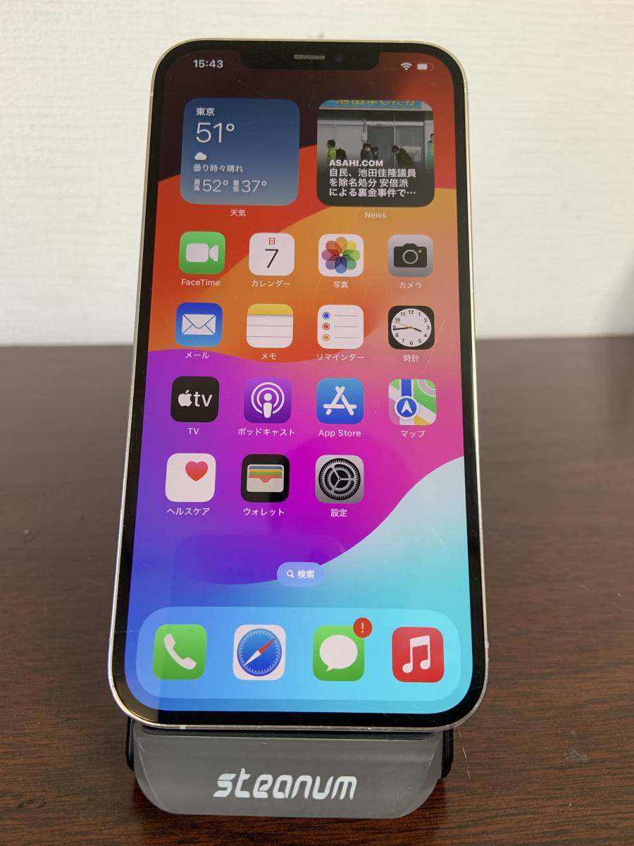 003 iphone 12 pro Max, 6.7インチ A14◆メモリ6GB◆128GB White バッテリー80％ Sim Free A2410 Apple・iphone・galaxy・タブレット_画像1