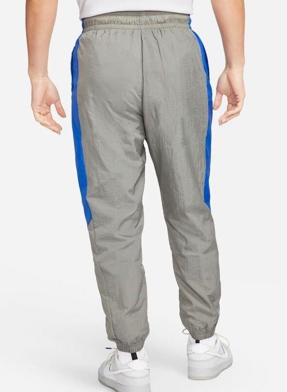 新品 送料込 NIKE NSW CF CB I2SP WOVEN PANTS Sサイズ 灰/青 ナイキ ウーブン パンツ ナイロン ルーズフィット テーパード トレーニングの画像5