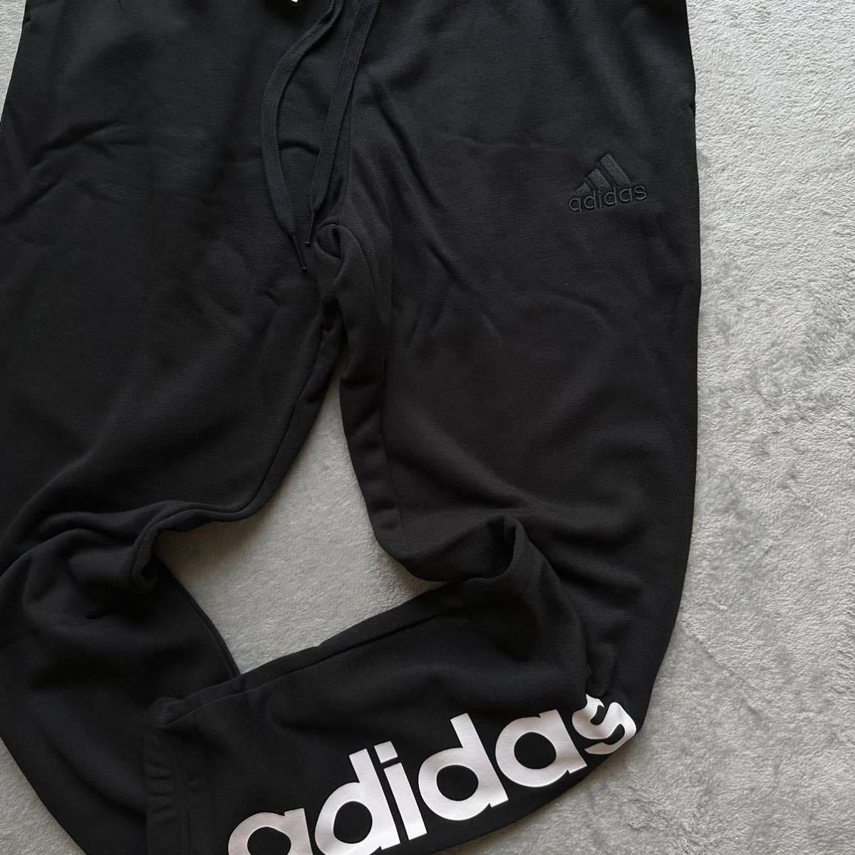 格安送料 XL （O）サイズ 新品 adidas アディダス スウェットパンツ 黒 ブラック フリース フレンチテリー テーパードパンツ LL GK8897_画像5