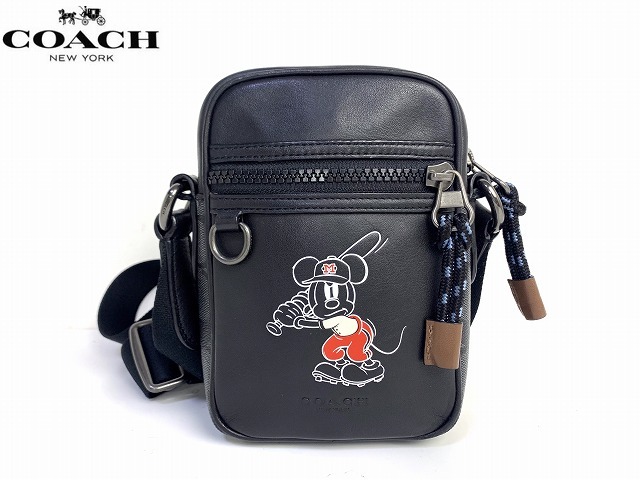 美品★送料無料★ コーチ COACH ディズニー コラボ ミッキー シグネチャー ショルダーバッグ 3330