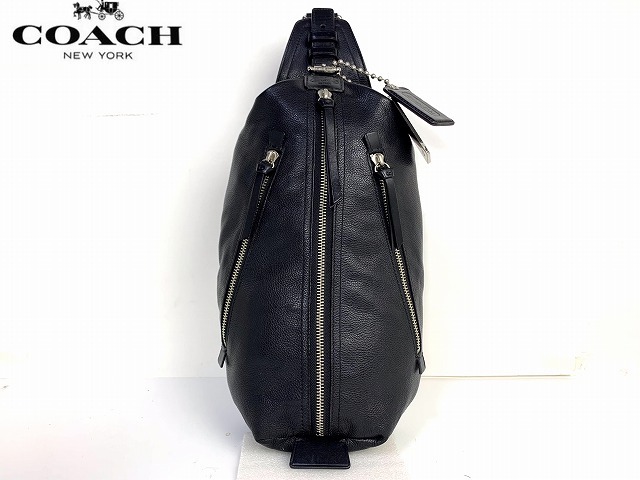 送料無料★ コーチ メンズ COACH トンプソン レザー ボディバッグ ワン ショルダーバッグ ★ブラック_画像3