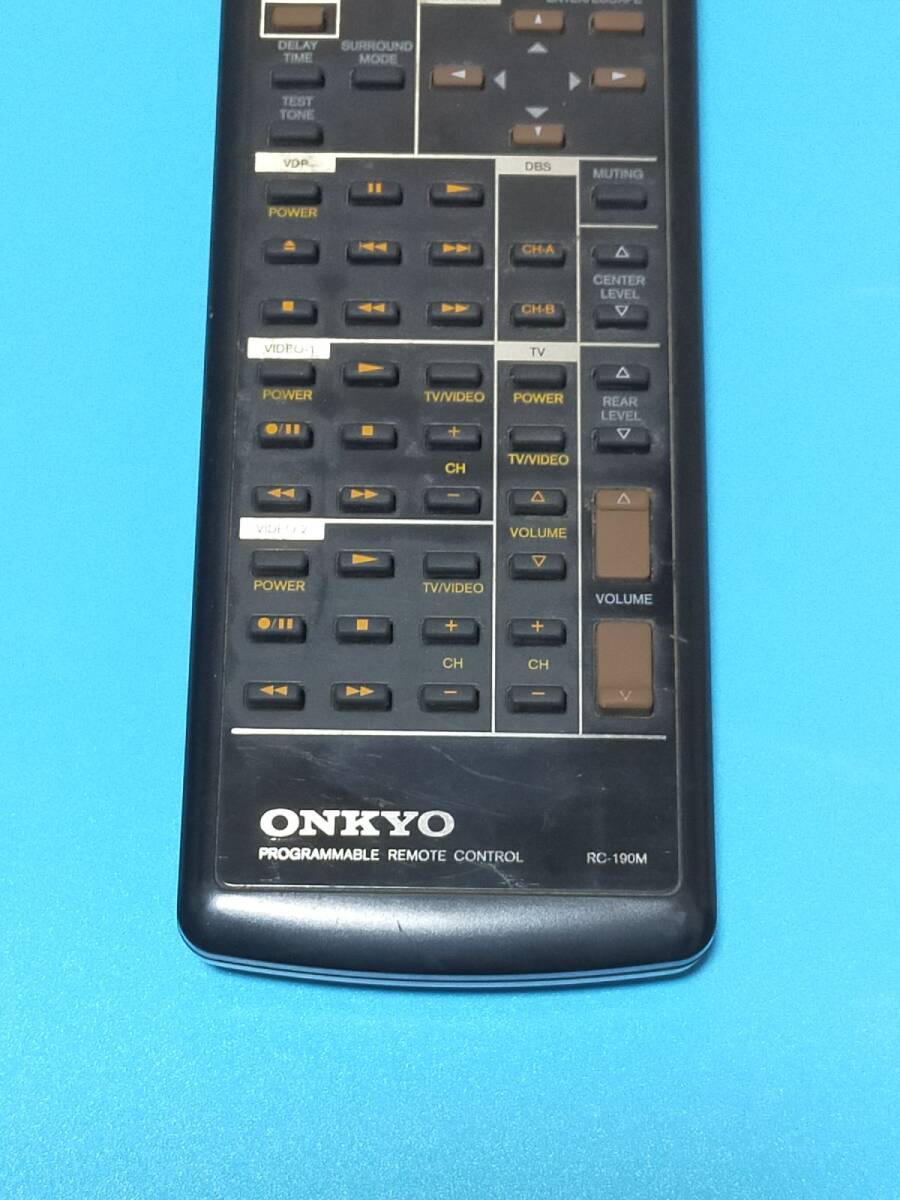 補黒10　ONKYO オンキョー RC-190M A-V801 PRO リモコン 中古ジャンク品_画像2