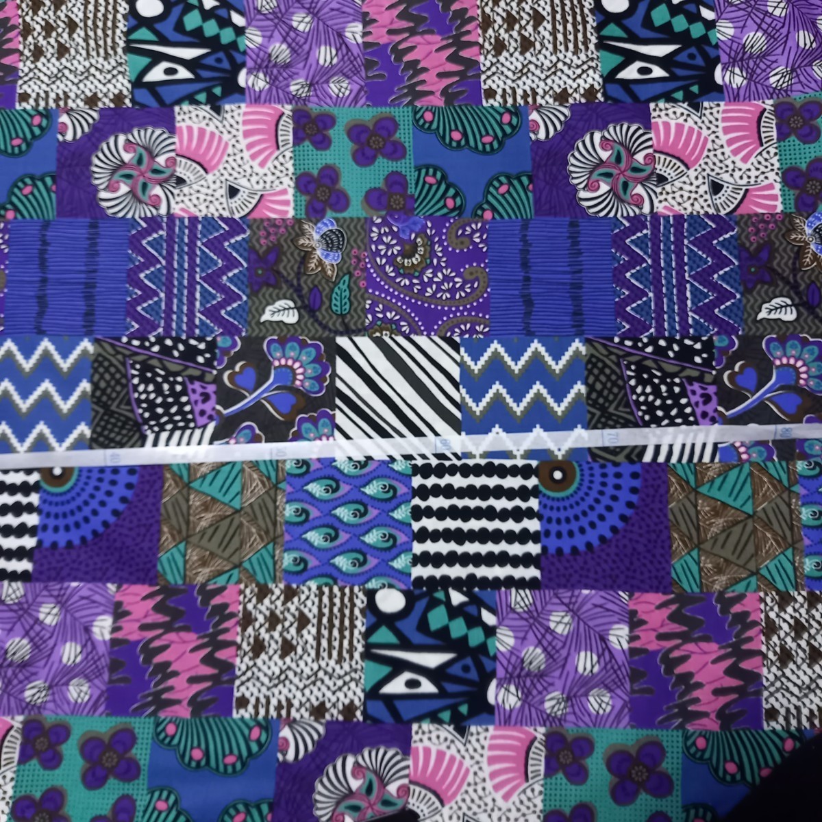 アフリカンプリント シーチング 50cm 5枚セット アフリカ布 エスニック パッチ柄 パッチワーク カラフルの画像2