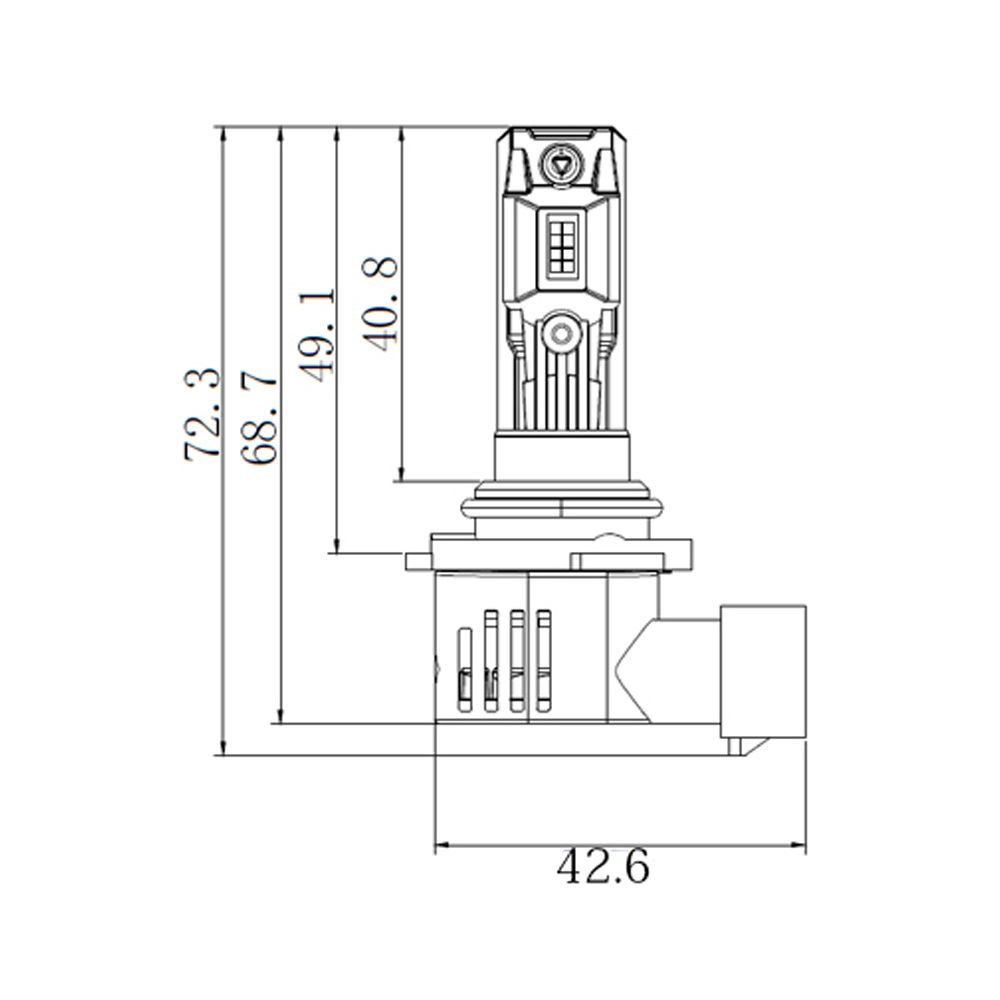 LEDヘッドライト HIR2 DC12V 60W 18000ルーメン 6500K ホワイト 車検対応 2本セット 1年保証_画像9