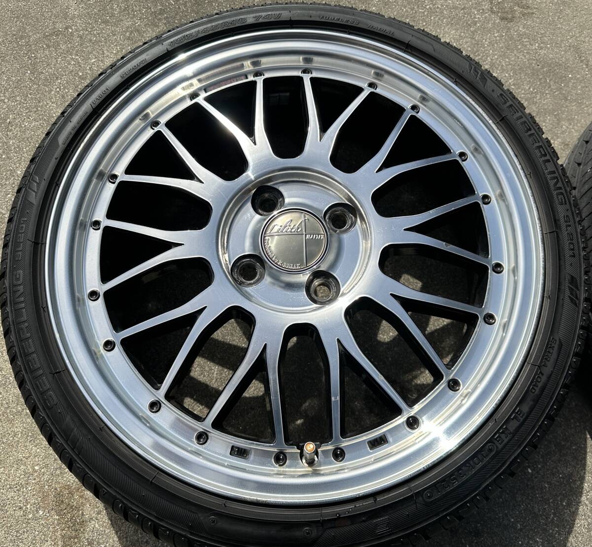 激レア！ K-BREAK Lilith リリス M-ZERO1 16インチ 2021年製 ノーマルタイヤ 165/45R16 2本セット 16×5.5J +45 4穴 PCD100 軽四 カスタムの画像3