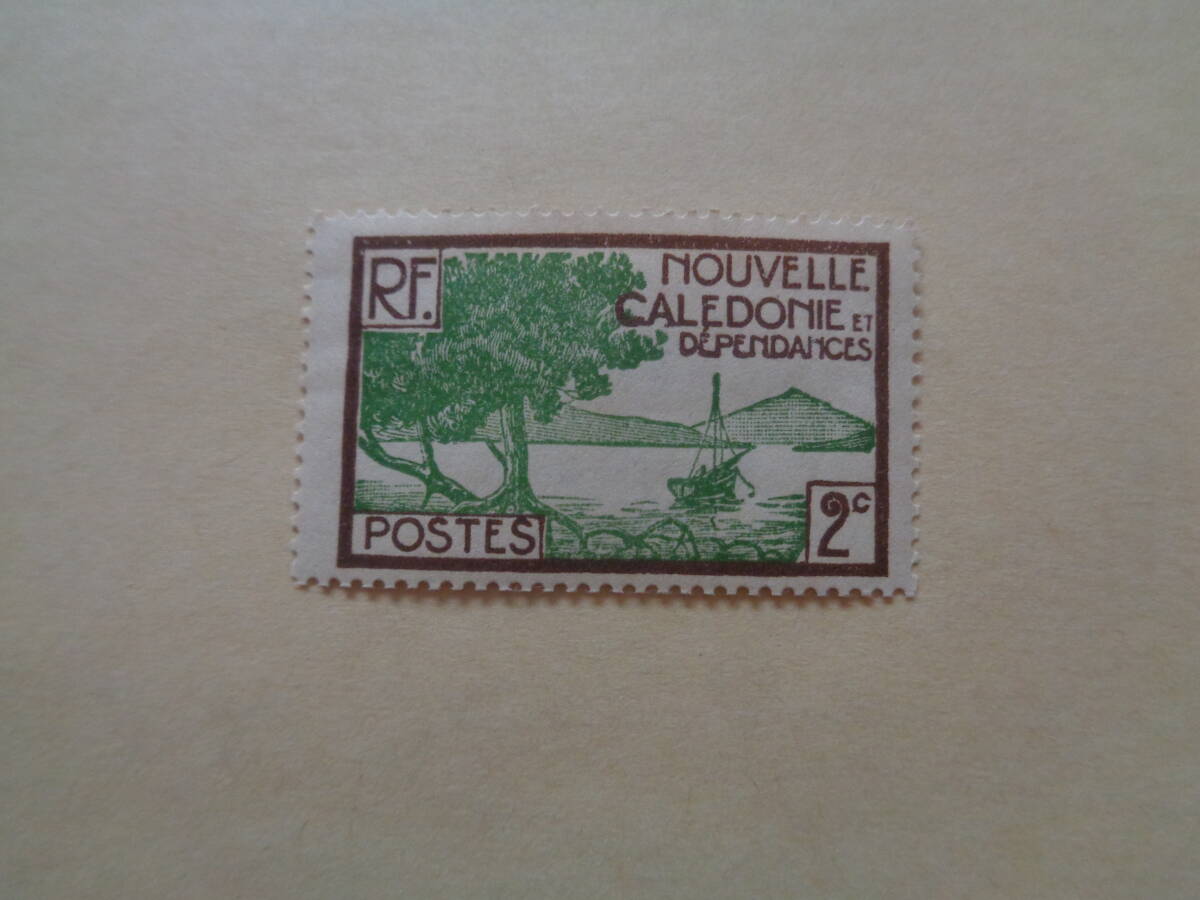  New Caledonia stamp 1928 year Local Motifs (1928) Mangrove Bay\'s Point man glove 2c
