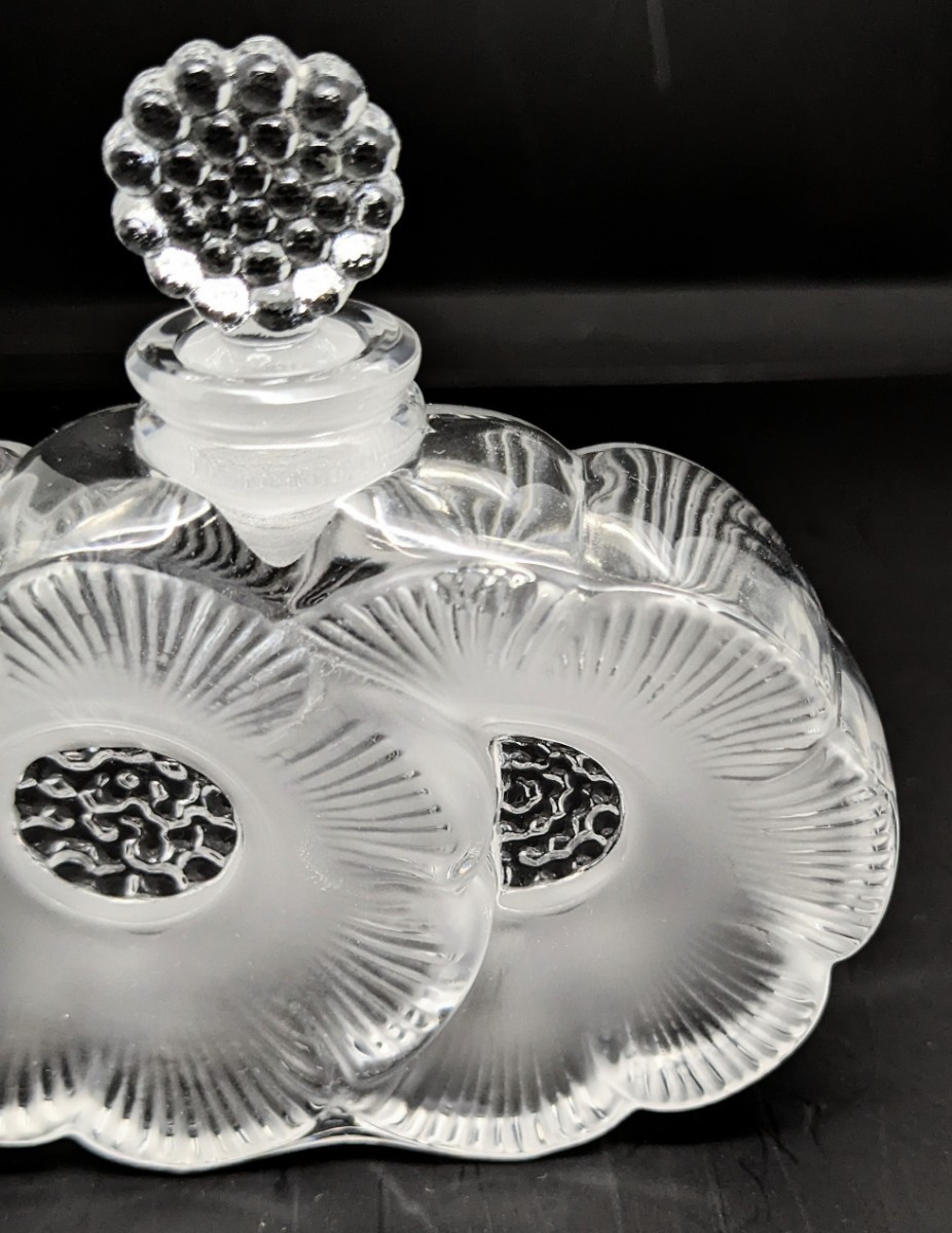 【美品】Lalique ラリック ドゥ フルール フレグランスボトル 香水瓶 Deux Fleurs _画像6