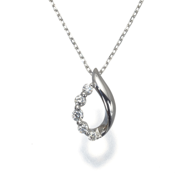 早割切符 ダイヤ ネックレス ヴァンドーム 9582円 0.12ct BLJ Pt950/Pt850 ネックレス、ペンダント、チョーカー