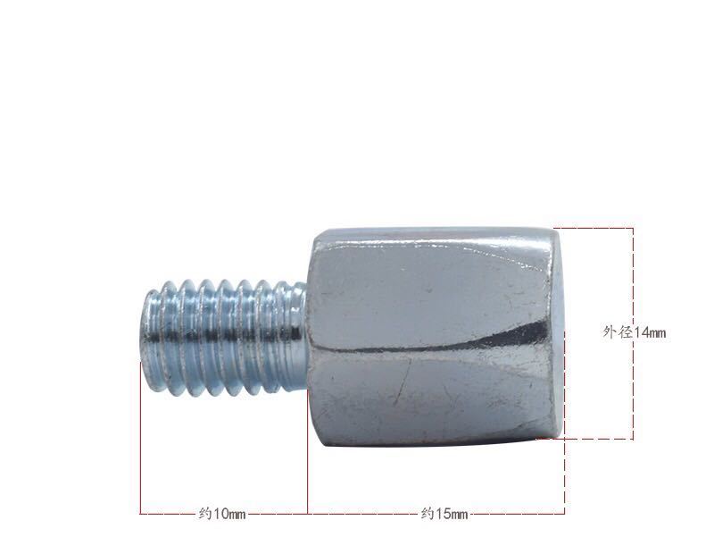 増高ネジ2個　正8mmから正8mm バックミラー 変換アダプター_画像2