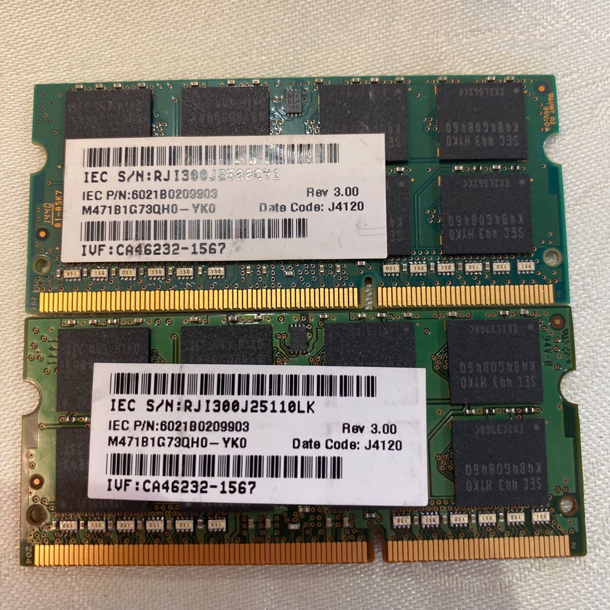 SAMSUNG DDR3L 1600 2Rx8 PC3L 12800S 8GBX2枚セット(16GB)④_画像2