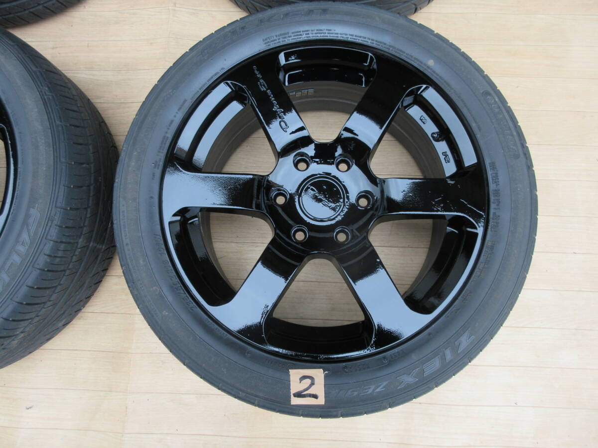 ハイエース200系等に デイトナ ユーロ 18x8JxPCD139,7x6穴xET38+ファンケル 235/50ZR18 4本セット 送料 全国一律 格安 7800円也_No2