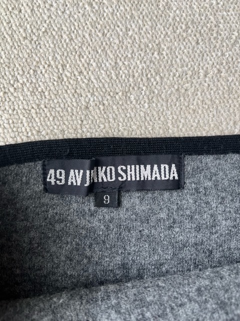 (I11651)フォーティーナインアベニュー ジュンコシマダ/49AV.junko shimada 日本製　9号サイズ　ウール　タイトスカート　ブラック_画像2