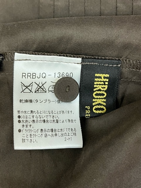 (I11681) ヒロココシノ/HIROKO KOSHINO 日本製　シルク混素材　薄手ブラウス　ブラウン　サイズ38　レディース_画像2