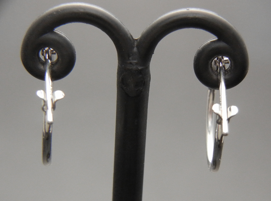 new goods Pt900 platinum 1x10mm hoop earrings made in Japan snap earrings 