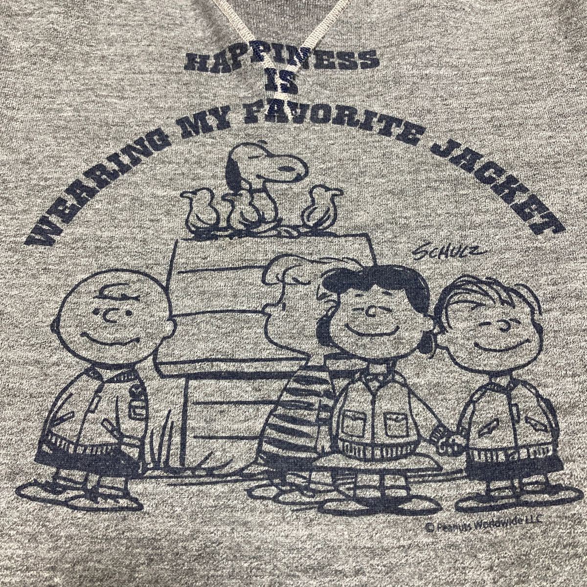 【美品】Buzz Rickson Sportswear Company バズリクソン SNOOPY スヌーピー 前Vスウェット グレー Mサイズ 東洋エンタープライズ_画像6