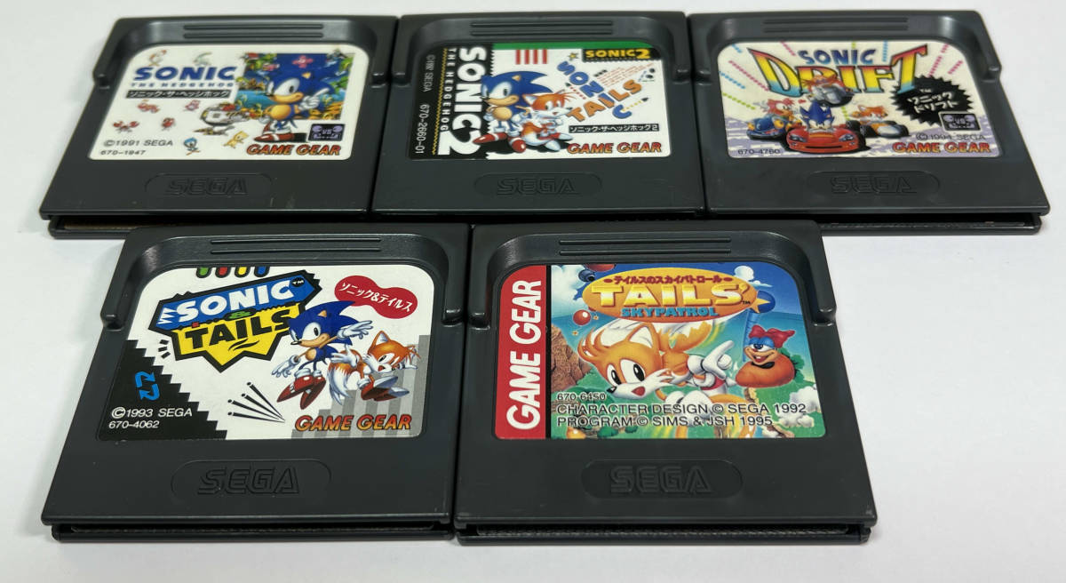  Game Gear Sonic The Hedgehog Sonic & tail s Sonic drift tail s. Sky Patrol soft only 5 pcs set operation verification ending 