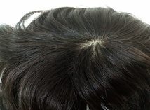 下松)【未使用品】HairDre -S ヘアドレ ウィッグ ダークブラウン黒茶 人毛100％ ① ◆N2402065 MB28A_画像3
