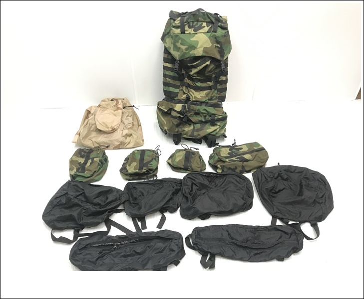 福岡)希少 GREGORY グレゴリー UM21 Backpack ポーチ レインカバー付き 軍用　アウトドア 　匂い有 ◆2402247704 MB24A_画像1