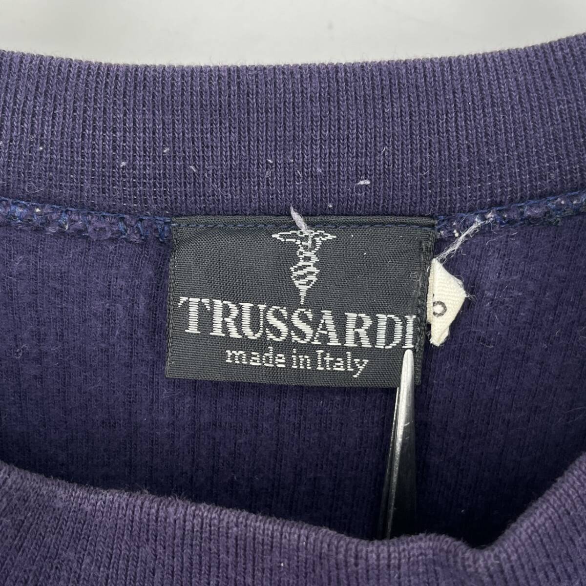 S TRUSSARDI スウェット トレーナー ネイビー 長袖 リユース ultramto sw0738_画像3