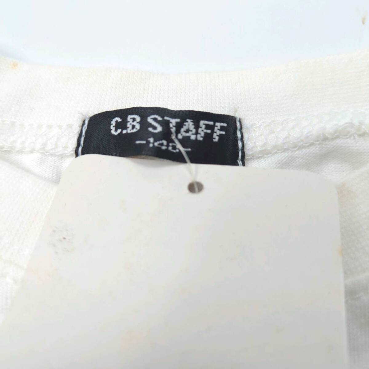 140 C.B STAFF プリントTシャツ ラグラン袖 ホワイト ピンク グレー 半袖 リユース ultralto ts1838